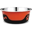 Dog Bowls Thermocool Insulated Stainless Steel, Non Slip, No Spill Insulated Dog Bowl, Keeps Food Warm &amp; Water Cold for Dogs and Cats, Orange 32oz 890 ML,Medium