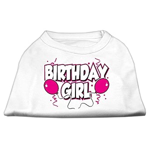 pet dog amp cat shirt screen printed 34birthday girl34 white 2xl 20-25 lbs