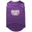 Pet Dog &amp; Cat Shirt Screen Printed, "Birthday Girl" Purple 2XL (20-25 lbs.)