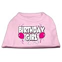 Pet Dog &amp; Cat Shirt Screen Printed, "Birthday Girl" Light Pink 2XL (20-25 lbs.)