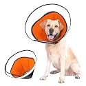 Pet Dog Cone Collar to Stop Licking, Soft Comfy Cones for Large Medium Small Dogs After Surgery, Cone of Shame for Dogs Head Neck Elizabethan Collar-Orange-L