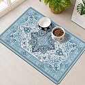 Pet Feeding Mat for Floors Waterproof Dog Mat for Food and Water Absorbent Quick Dry Non Slip mat for Cat Bowls