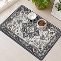 Pet Feeding Mat for Floors Waterproof Dog Mat for Food and Water Absorbent Quick Dry Non Slip mat for Cat Bowls