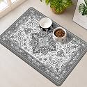 Pet Feeding Mat for Floors Waterproof Dog Mat for Food and Water Absorbent Quick Dry Non Slip mat for Cat Bowls