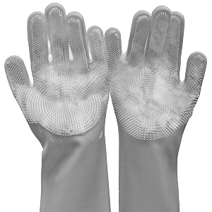 silicone pet grooming gloves dog washing gloves for bathing massaging