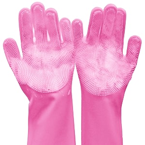silicone pet grooming gloves dog washing gloves for bathing massaging