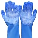 Pet Grooming Gloves, Dog Bathing Gloves With High-Density Teeth, Heat Resistant Silicone Cat Washing Shampoo Gloves, Bathing And Massaging For Dogs And Cats