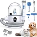 TROPOW Pet Grooming Vacuum Kit, 5-in-1 Blue-White Dog Grooming Set with 99% Suction Power, 2L Large Dust Cup, Low Noise Deshedding Vacuum for Dogs and Cats