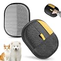 Pet Hair Remover Gloves for Cats &amp; Dogs, Electrostatic Pet Hair Removal Gloves Brush for Pets Hair, Upgraded Animal Fur Removal Tool, Reusable Cats &amp; Dogs Grooming Gloves for Hair Removal (1)