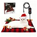 Pet Heating Pad for Cats &amp; Dogs, Adjustable Heat &amp; Timer, 17.7" x 17.7"
