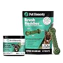 Pet Honesty Dog Dental Care Virtual Bundle – Breath Freshener Dental Powder for Large Dogs (60 Servings) + Brush Buddies Dental Sticks for Large Dogs (8 Ct) – Teeth Cleaning, Plaque & Breath Support