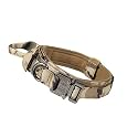 Tactical Military Dog Collar, Made with Premium Reinforced Nylon, Durable and Soft, has Control Handle and Buckle for Safety and Convenience, Adjustable (L, Camouflage)