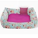 Pet Royale Large Dog Bed | Reversible Dog Bed for Big Dogs | Plus Extra Removable 100% Cotton Washable Covers (for Large Sized Dogs, Grey Star)