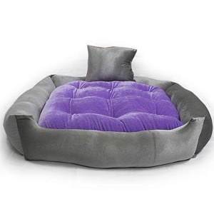 pet royale extra large dog bed  reversible dog bed for extra large dogs  plus extra removable 100 cotton washable covers for extra large sized dogs super purple