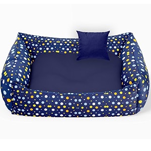 pet royale large dog bed  reversible dog bed for big dogs  plus extra removable 100 cotton washable covers for large sized dogs polka