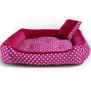 pet royale large dog bed  reversible dog bed for big dogs  plus extra removable 100 cotton washable covers for large sized dogs la bella