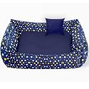 Pet Royale Large Dog Bed | Reversible Dog Bed for Big Dogs | Plus Extra Removable 100% Cotton Washable Covers (for Large Sized Dogs, Polka)