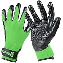 Pet Shedding, Bathing, Grooming, Hair Removing Gloves, Gentle Brush for Cats, Dogs, Horses by the #1 Ranked, Award-Winning Handson Gloves (Green, Medium)