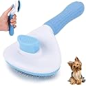 Pet Slicker Brush for Dogs &amp; Cats, Self Cleaning Grooming Brush with Fine Bristles, Gentle Detangling Hair Remover &amp; Undercoat Grooming Comb for Small, Medium &amp; Large Pets