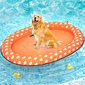 Pet Soft Dog Float Raft - Inflatable Dog Swimming Float for Summer (Orange)