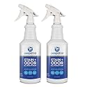 Pet Stain + Odor Eliminator - 32 oz Spray Bottle (2 Pack) - Professional Strength Advanced Formula Tackles Biological Messes on Fabric, Carpet, and More