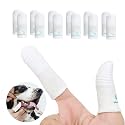 Pet Toothbrush for Small to Large Dogs Cats,Soft High Grade Finger Toothbrush,Teeth Oral Cleaning,Dental Care, 1 Set for Two Fingers White (12)
