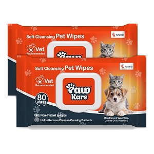pet wipes for dogs amp cats  160 count  80 x pack of 2  vet recommended grooming wipes alcohol-free wet wipes for cats amp dogspets dry bathing paw cleaning aloe vera jojoba oil vitamin e