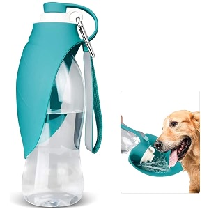 petangel dog water bottle for outdoor walking  pet water dispenser feeder container portable with drinking cup bowl outdoor hiking travel for puppy dogs cats 580 ml