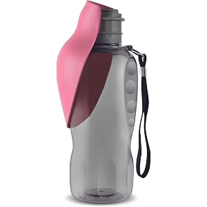 petangel dog water bottle portable dog water bottle dogs water dispenser with leak-proof design for dogs walking hiking and traveling bpa-free materials pink 800 ml