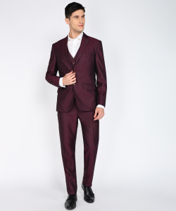 peter england 3 pc suit textured men suit