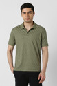 PETER ENGLAND Checkered Men Polo Neck Light