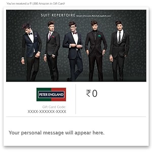 peter england upto 1 cashback e-gift card  instant delivery  valid for in-store purchases 1 year validity