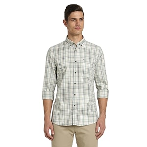 Peter England Men 100 Cotton Slim Fit