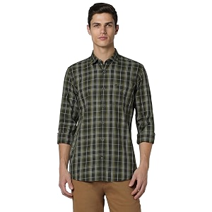 Peter England Men 100 Cotton Slim Fit