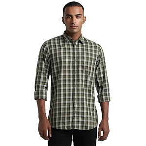 Peter England Men 100 Cotton Slim Fit