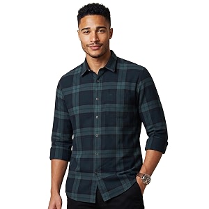 Peter England Mens Checkered Cotton Shirt
