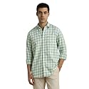 Peter England Men39s Checkered Cotton Shirt 