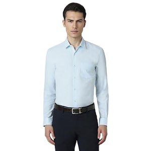 Peter England Mens Classic Solid Full Sleeve