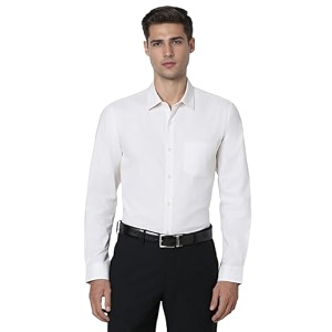 Peter England Mens Classic Solid Full Sleeve