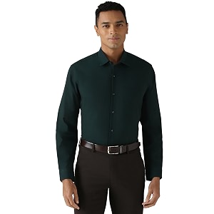 Peter England Mens Cotton Solid Regular Fit