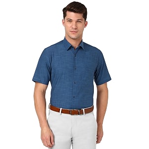 Peter England Mens Cotton Regular Fit Shirt
