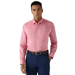 Peter England Mens Cotton Regular Fit Formal