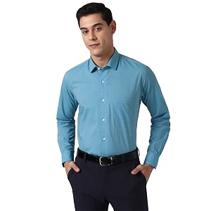 Peter England Mens Cotton Regular Fit Shirt