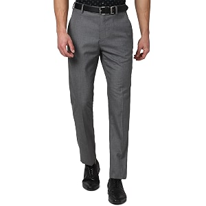 Peter England Mens Mid Rise Regular Work