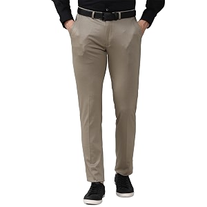 Peter England Mens Mid Rise Slim Work