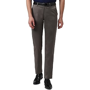 Peter England Mens Mid Rise Slim Formal