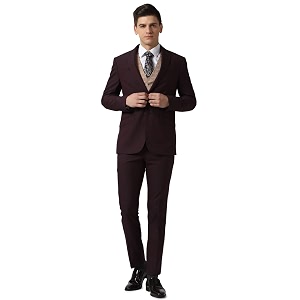 Peter England Mens Polyester Blend Suit-Dress Set