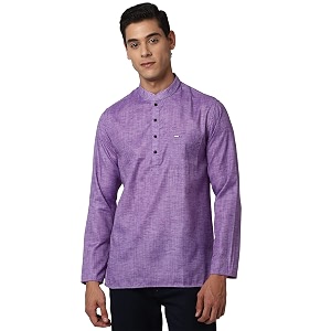 Peter England Mens Polyester Viscose Slim Fit