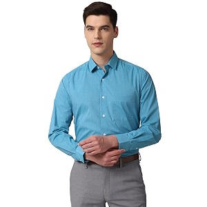 Peter England Mens Printed Slim Fit Formal