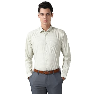 Peter England Mens Printed Formal Shirt with